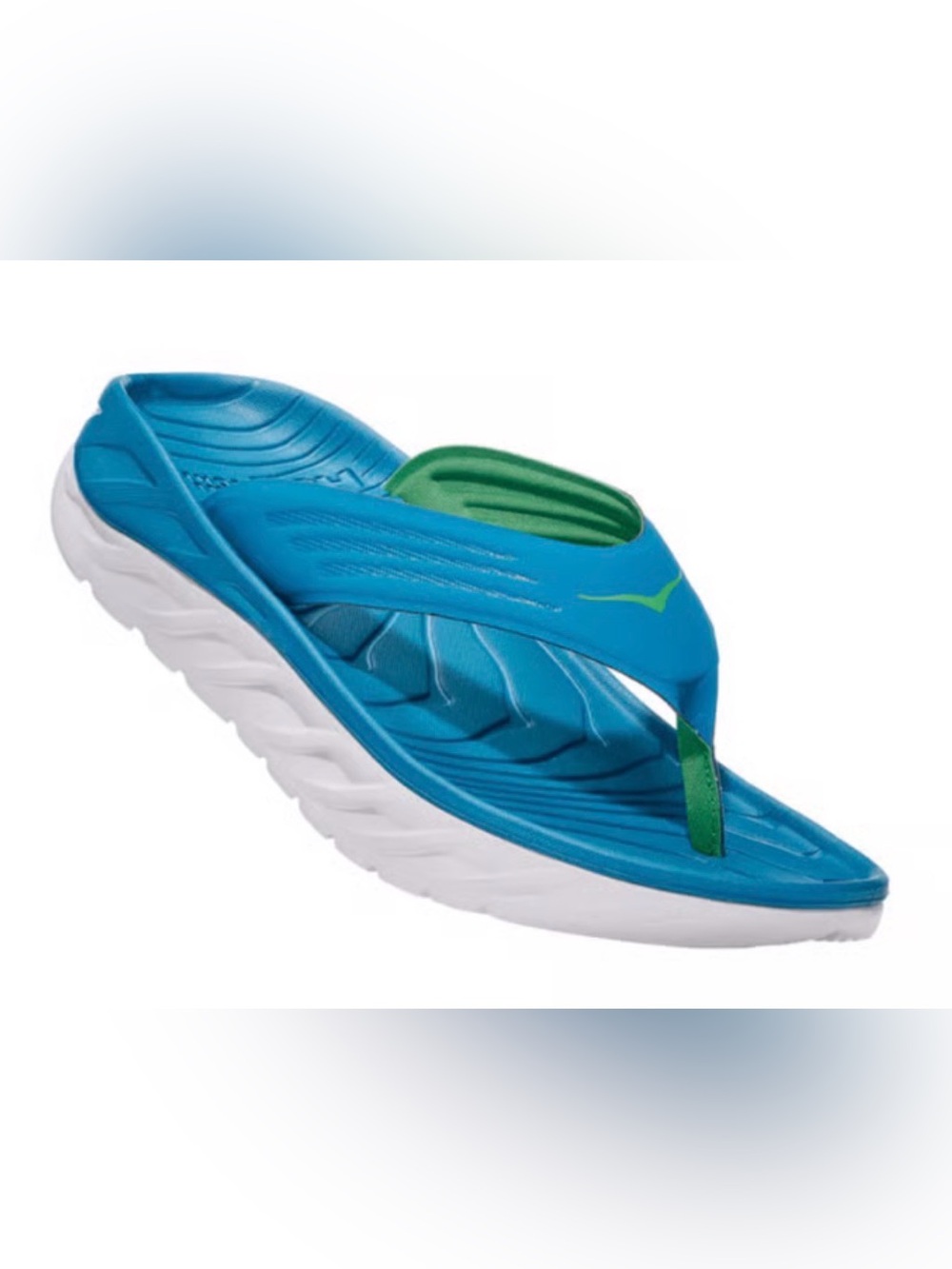 Hoka Recovery Flip Sandals Scuba Blue size 11 EUC